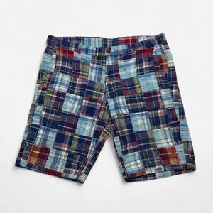 Brooks Brothers Patchwork Plaid Shorts W38 Cotton Madras